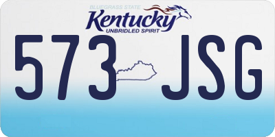 KY license plate 573JSG