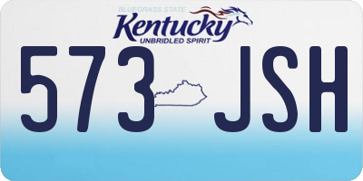 KY license plate 573JSH