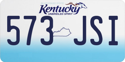 KY license plate 573JSI