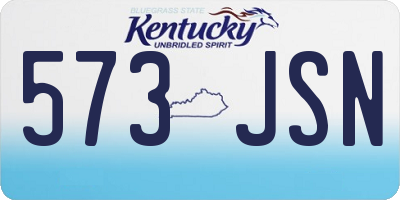 KY license plate 573JSN