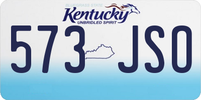 KY license plate 573JSO