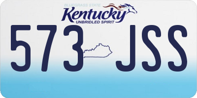KY license plate 573JSS