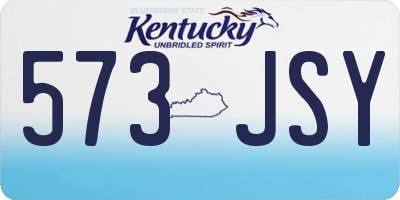 KY license plate 573JSY