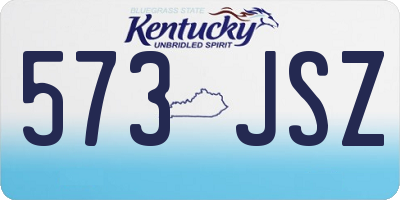KY license plate 573JSZ