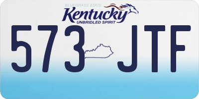 KY license plate 573JTF