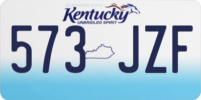 KY license plate 573JZF