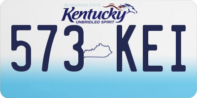 KY license plate 573KEI