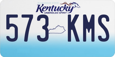 KY license plate 573KMS