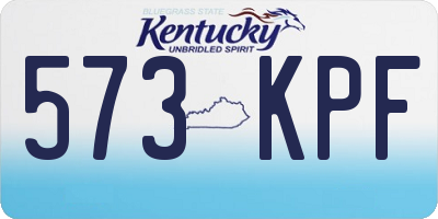 KY license plate 573KPF