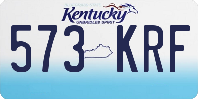 KY license plate 573KRF
