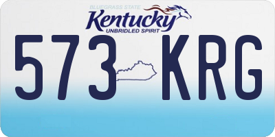 KY license plate 573KRG