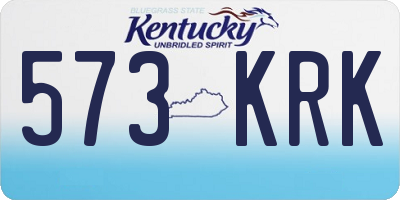 KY license plate 573KRK
