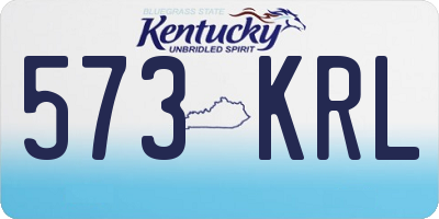 KY license plate 573KRL