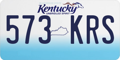 KY license plate 573KRS