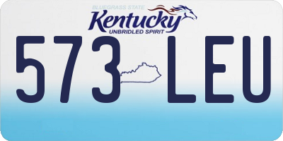 KY license plate 573LEU