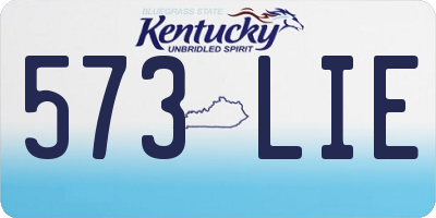 KY license plate 573LIE