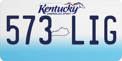 KY license plate 573LIG