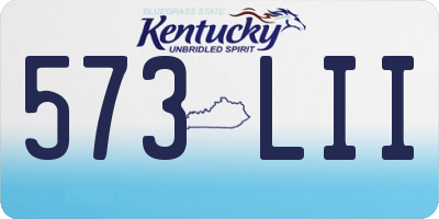 KY license plate 573LII