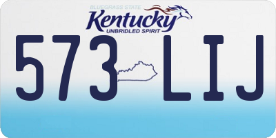 KY license plate 573LIJ