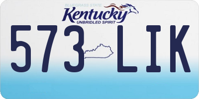 KY license plate 573LIK