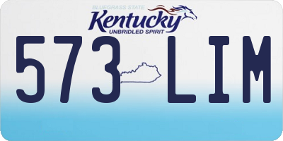 KY license plate 573LIM