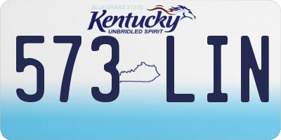 KY license plate 573LIN