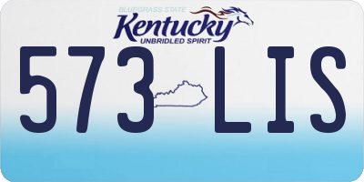 KY license plate 573LIS