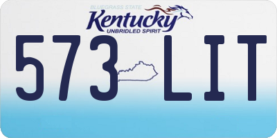 KY license plate 573LIT