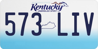 KY license plate 573LIV