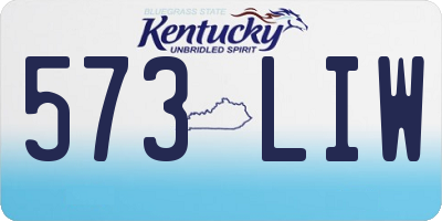KY license plate 573LIW