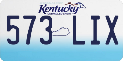 KY license plate 573LIX