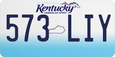 KY license plate 573LIY