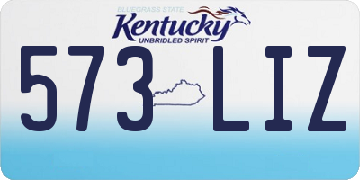 KY license plate 573LIZ