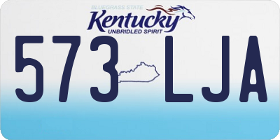 KY license plate 573LJA