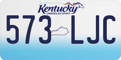 KY license plate 573LJC