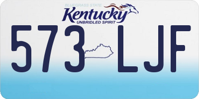 KY license plate 573LJF