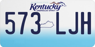 KY license plate 573LJH