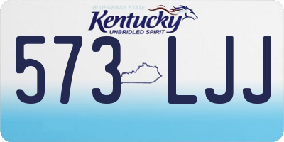 KY license plate 573LJJ