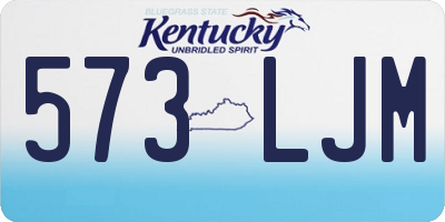 KY license plate 573LJM