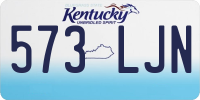 KY license plate 573LJN