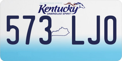 KY license plate 573LJO