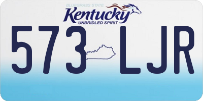 KY license plate 573LJR