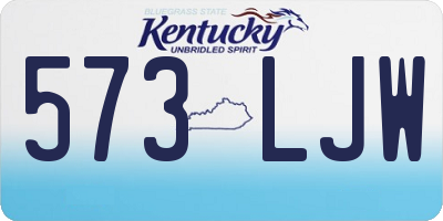 KY license plate 573LJW