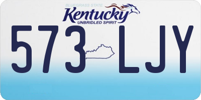 KY license plate 573LJY