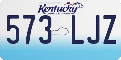 KY license plate 573LJZ