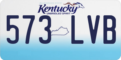 KY license plate 573LVB