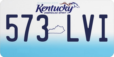KY license plate 573LVI