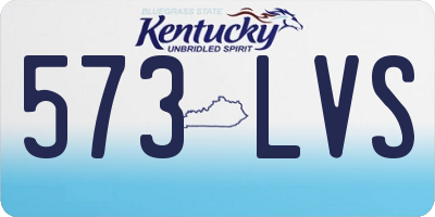KY license plate 573LVS