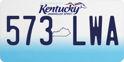 KY license plate 573LWA