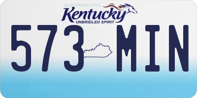 KY license plate 573MIN